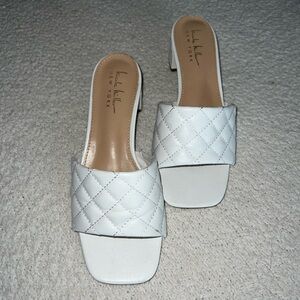 Nicole Miller New York white kitten heel size 7.5